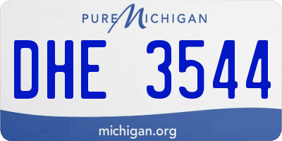 MI license plate DHE3544
