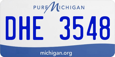 MI license plate DHE3548
