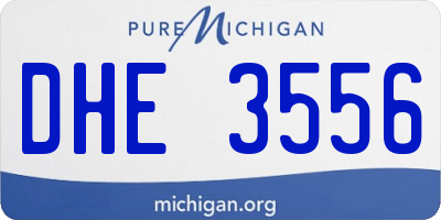 MI license plate DHE3556