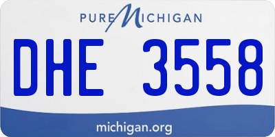 MI license plate DHE3558