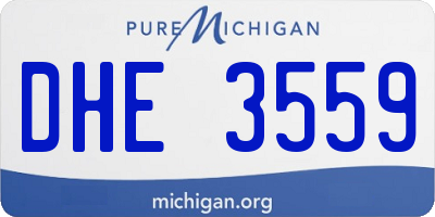 MI license plate DHE3559
