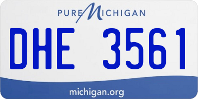 MI license plate DHE3561