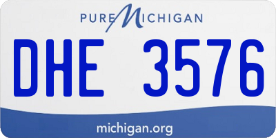 MI license plate DHE3576
