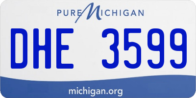 MI license plate DHE3599