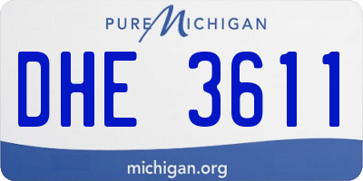 MI license plate DHE3611