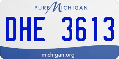 MI license plate DHE3613