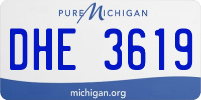 MI license plate DHE3619