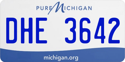 MI license plate DHE3642