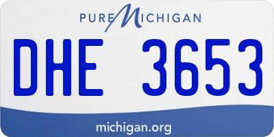 MI license plate DHE3653