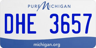 MI license plate DHE3657