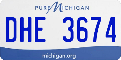 MI license plate DHE3674