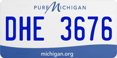 MI license plate DHE3676