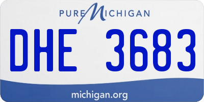 MI license plate DHE3683