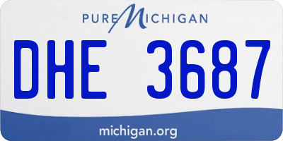 MI license plate DHE3687