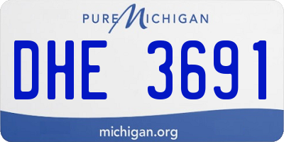 MI license plate DHE3691