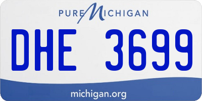 MI license plate DHE3699