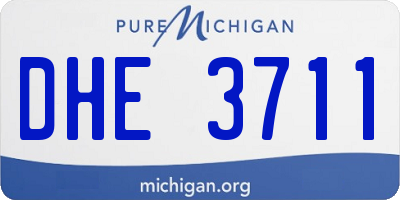 MI license plate DHE3711