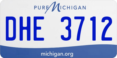 MI license plate DHE3712