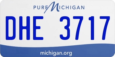 MI license plate DHE3717