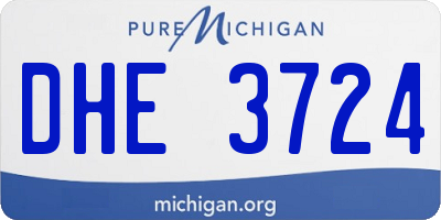 MI license plate DHE3724