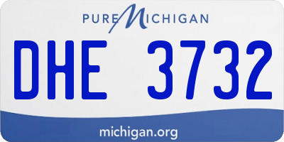 MI license plate DHE3732