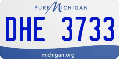 MI license plate DHE3733