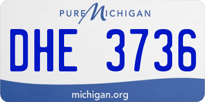 MI license plate DHE3736