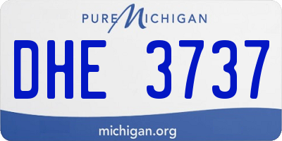 MI license plate DHE3737