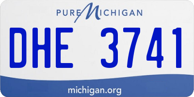 MI license plate DHE3741
