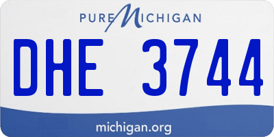 MI license plate DHE3744