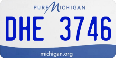 MI license plate DHE3746