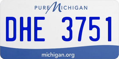MI license plate DHE3751