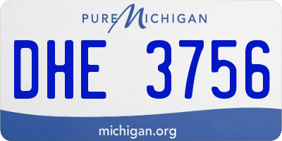 MI license plate DHE3756