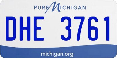 MI license plate DHE3761