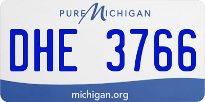 MI license plate DHE3766
