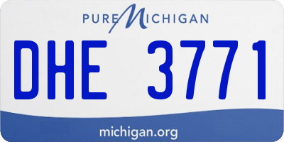 MI license plate DHE3771