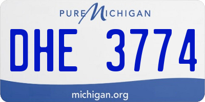 MI license plate DHE3774