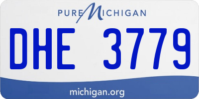 MI license plate DHE3779