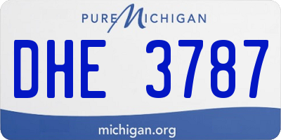 MI license plate DHE3787