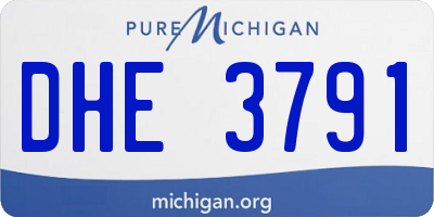 MI license plate DHE3791
