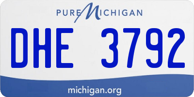 MI license plate DHE3792