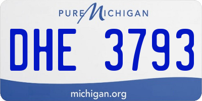 MI license plate DHE3793