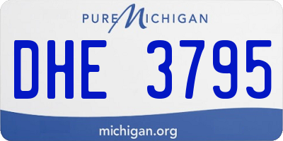 MI license plate DHE3795