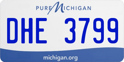 MI license plate DHE3799