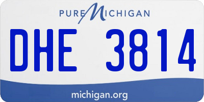 MI license plate DHE3814