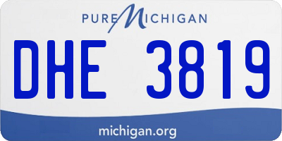 MI license plate DHE3819