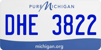 MI license plate DHE3822