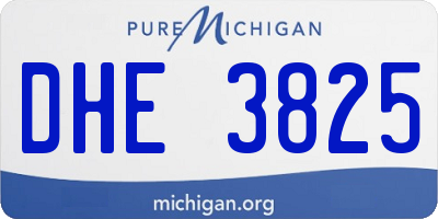 MI license plate DHE3825