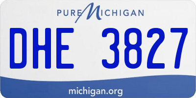 MI license plate DHE3827