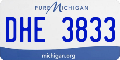 MI license plate DHE3833